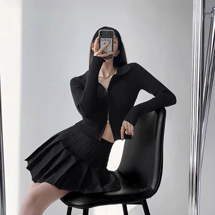 Chân Váy Tennis Xếp Ly, Lưng Cao Khóa Kéo ( Có Lót ) - Tharo Clothing - [VAY04]