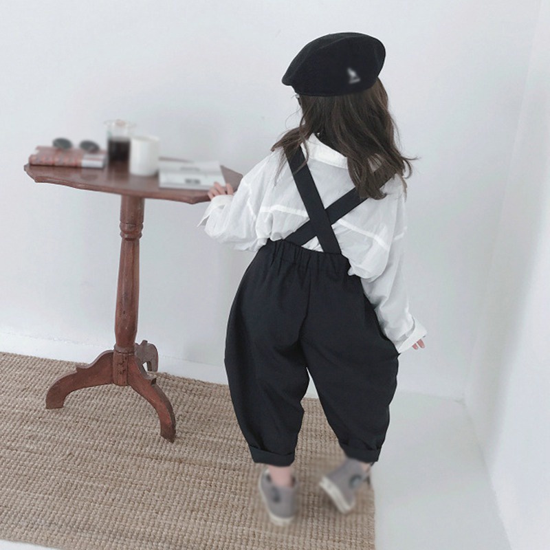 Áo liền quần Hai Dây Màu Trơn Thời Trang Mùa Hè Hàn Quốc Cho Bé Gái Se7en