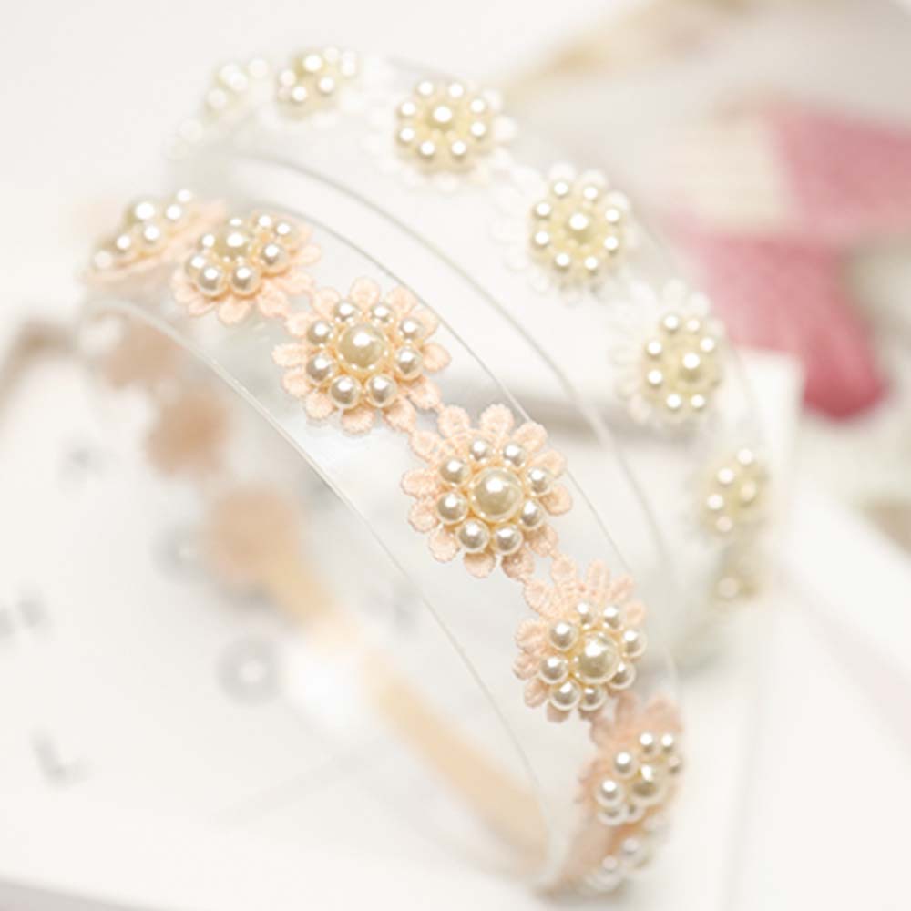 Băng Đô Cài Tóc Đính Hoa Và Ngọc Trai Đáng Yêu Cho Bé