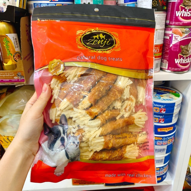 Thịt gà sấy cuộn kim chi cho chó 300gr / Made in Thailan
