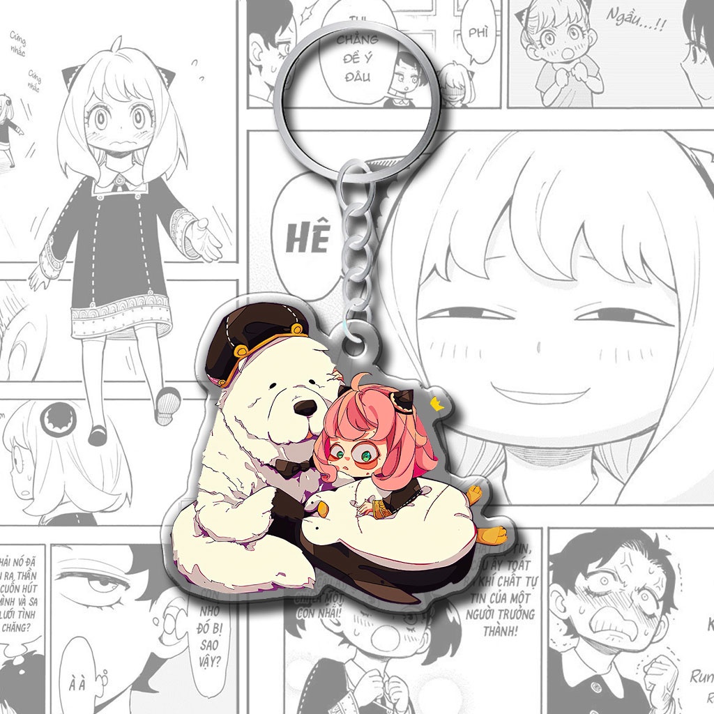 Móc khóa Anya Forger anime Spy x Family Thegioipuzzle bằng mica bền đẹp FASF
