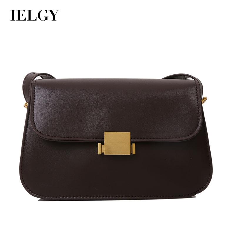 Túi đeo vai IELGY cỡ vuông nhỏ màu trơn phong cách phương tây thời trang cho nữ