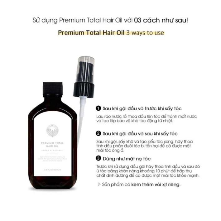 Tinh Dầu Dưỡng Tóc Premium Total Hair Oil Terapic 100ml | BigBuy360 - bigbuy360.vn