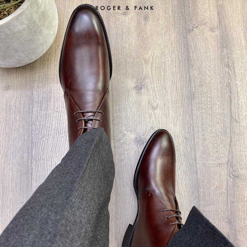 Giày da cao cấp chukka boots ROGER &amp; FANK