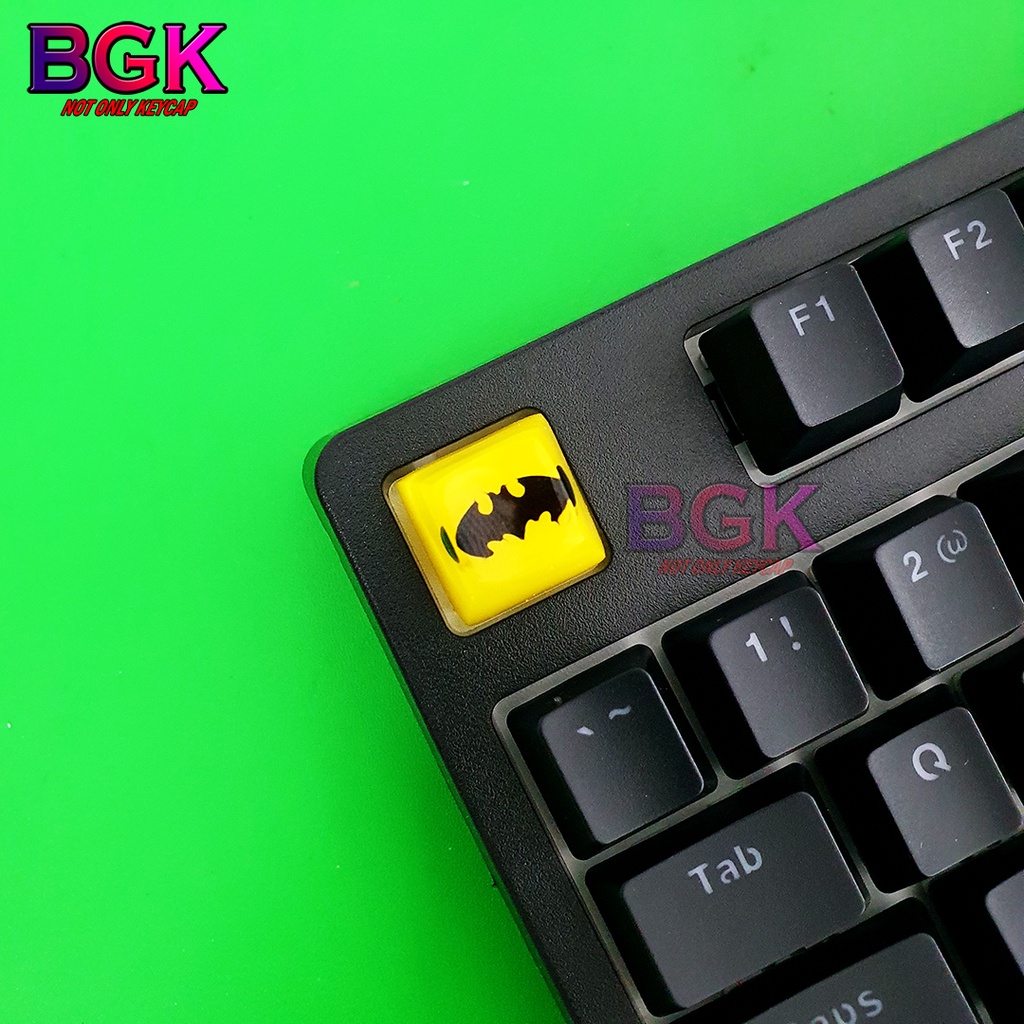 Keycap Lẻ hình LOGO Batman DC SA profile ( keycap resin độc lạ )( Keycap Artisan )