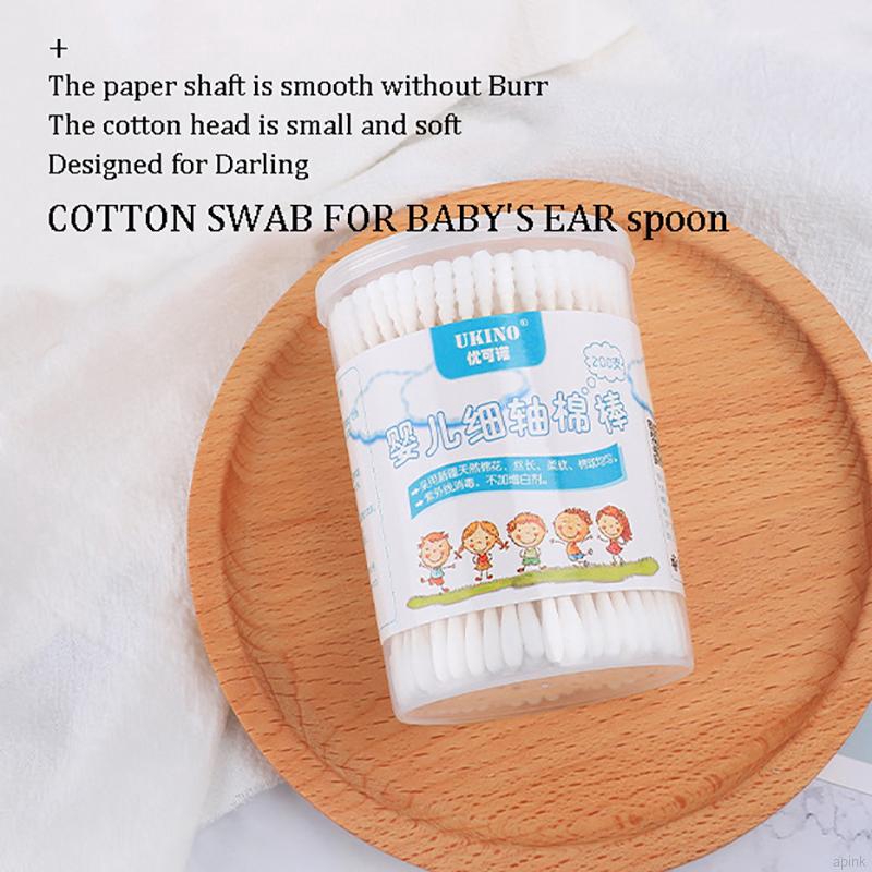 Set 200 Tăm Bông Cotton Vệ Sinh Tai Mũi Cho Bé Đa Năng Tiện Dụng