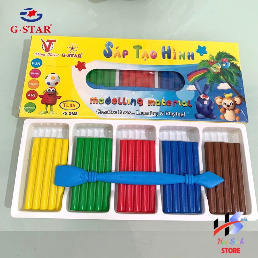 Đất nặn dạng sáp 5 màu tạo hình GSTAR TL05