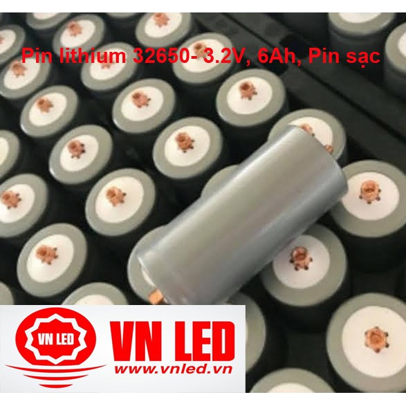 Pin lithium 32650- 3.2V, 6Ah, Pin sạc Lithium sắt, tặng kèm ốc, vít, Cell pin đt 0936395395