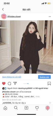 [ORDER] Ái len cổ lọ