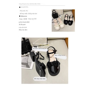 【JMS】Giày Sandal Đế Dày Thời Trang Hàn Quốc Cho Nữ