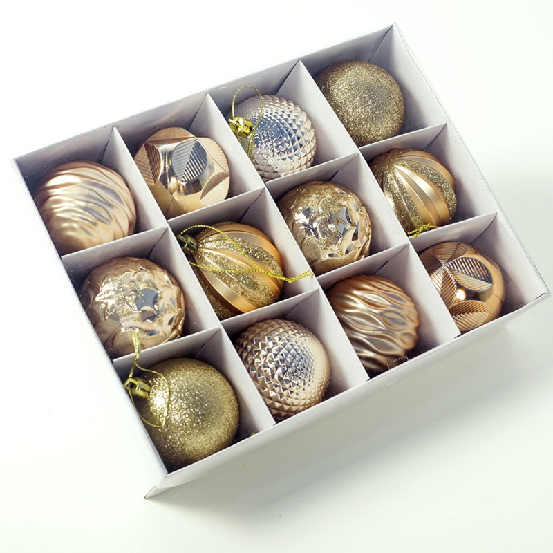 Set 12 Trái Châu Trang Trí Cây Thông Noel