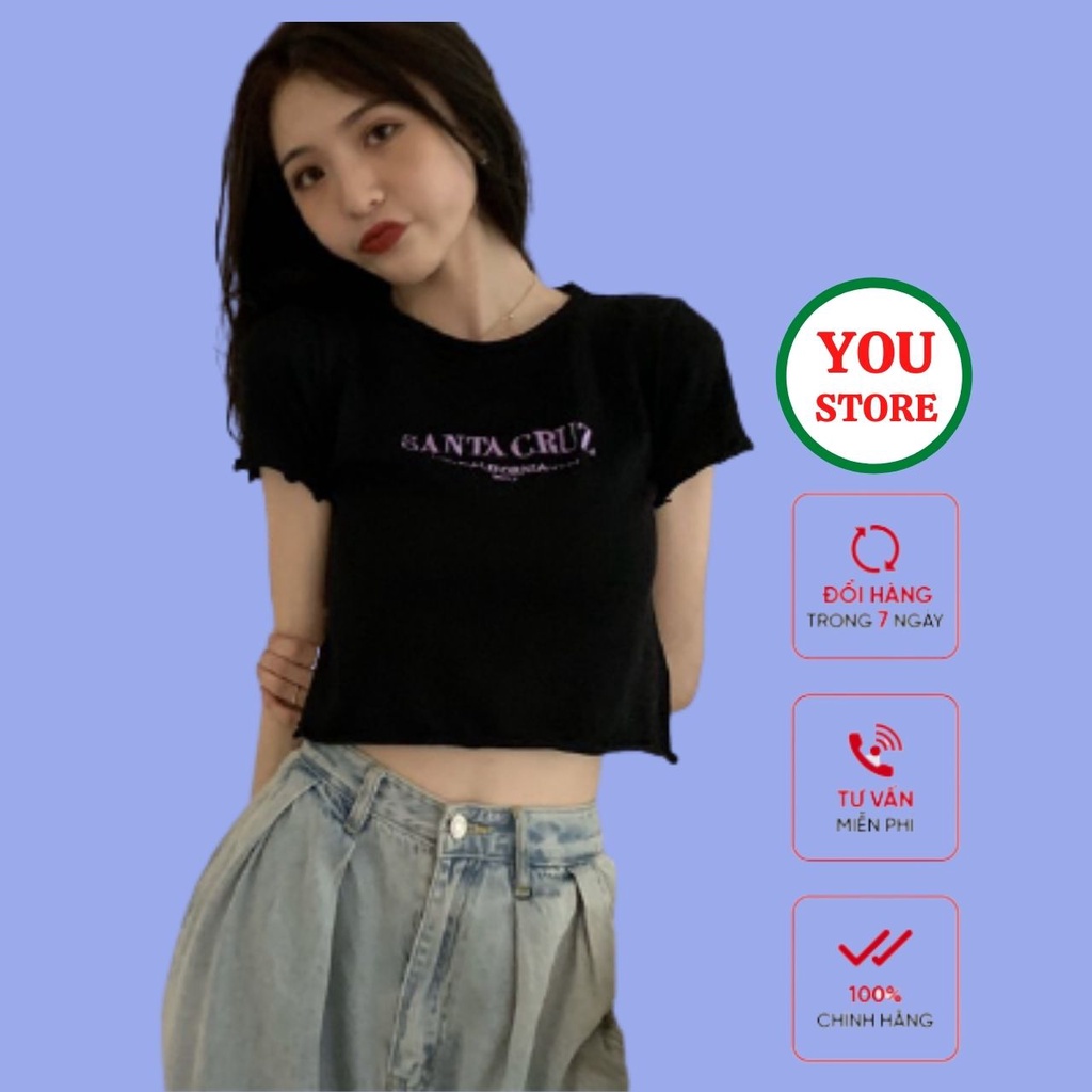 Áo Croptop Santa Nữ Chất Liệu Bozip Mã 135 You Store