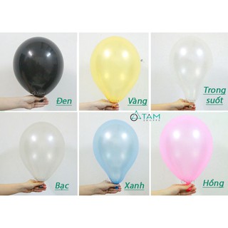 Bịch 10 cái bong bóng trang trí màu nhũ số 11