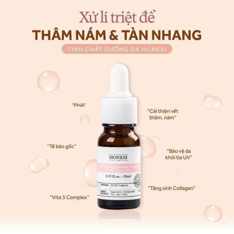 Tinh chất Honesi Vita Peel Brightening Ampoule dưỡng sáng da giảm thâm nám - Hàn Quốc