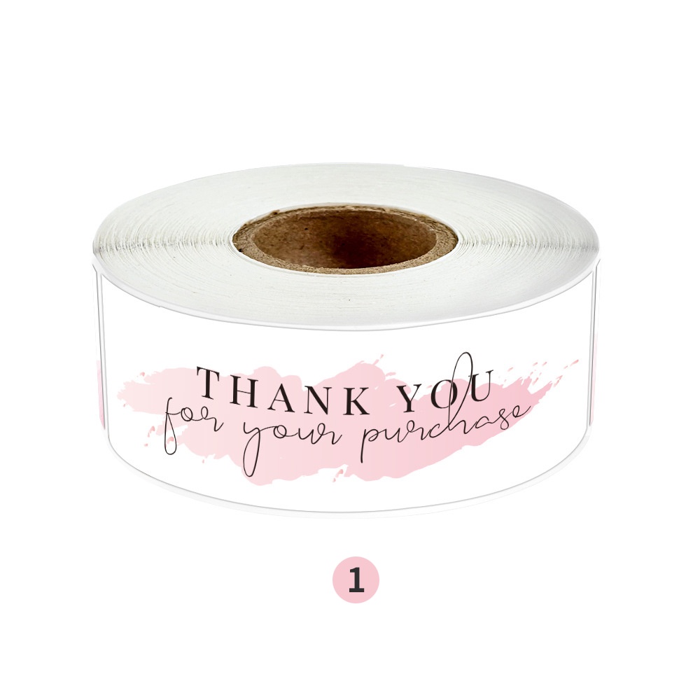 Cuộn 120 Nhãn Dán 7.5 * 2.5cm In Chữ Thank You Xinh Xắn