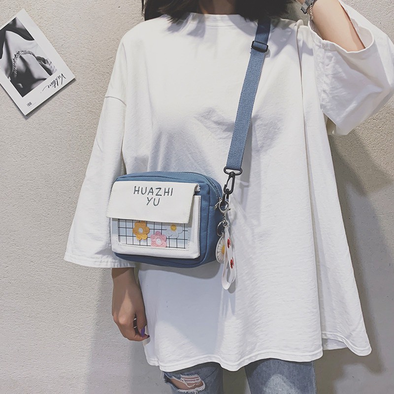 Túi đeo vai đeo chéo mini chất liệu vải canvas cao cấp thời trang Hàn Quốc | BigBuy360 - bigbuy360.vn