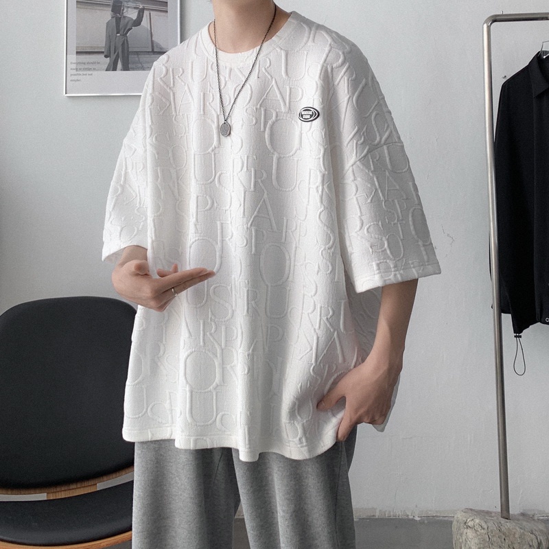 Áo Thun Tay Ngắn Cổ Tròn In Họa Tiết Đơn Giản Thời Trang Mùa Hè Cho Nam