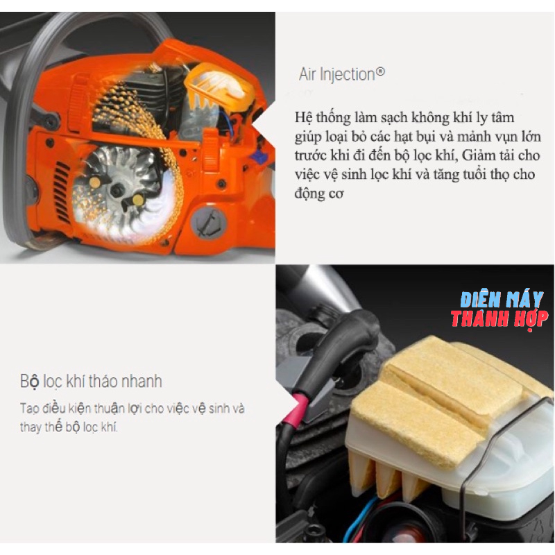 Máy Cưa Xích 2 Thì Husqvarna 365 Thụy Điển