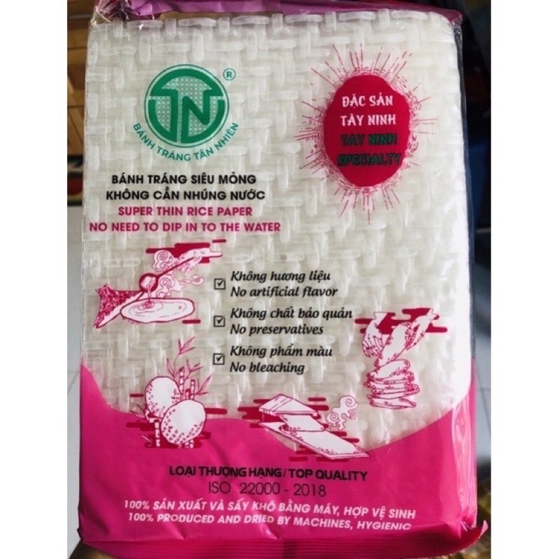 Bánh tráng Tân Nhiên siêu mỏng không cần nhúng nước gói 120g đặc sản Tây Ninh