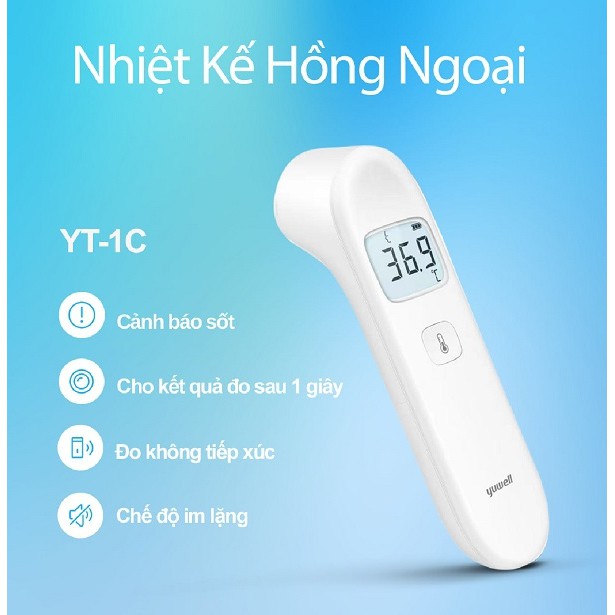 Nhiệt kế điện tử,nhiệt kế hồng ngoại đo trán Yuwell YT-1C hàng chính hãng bảo hành 2 năm