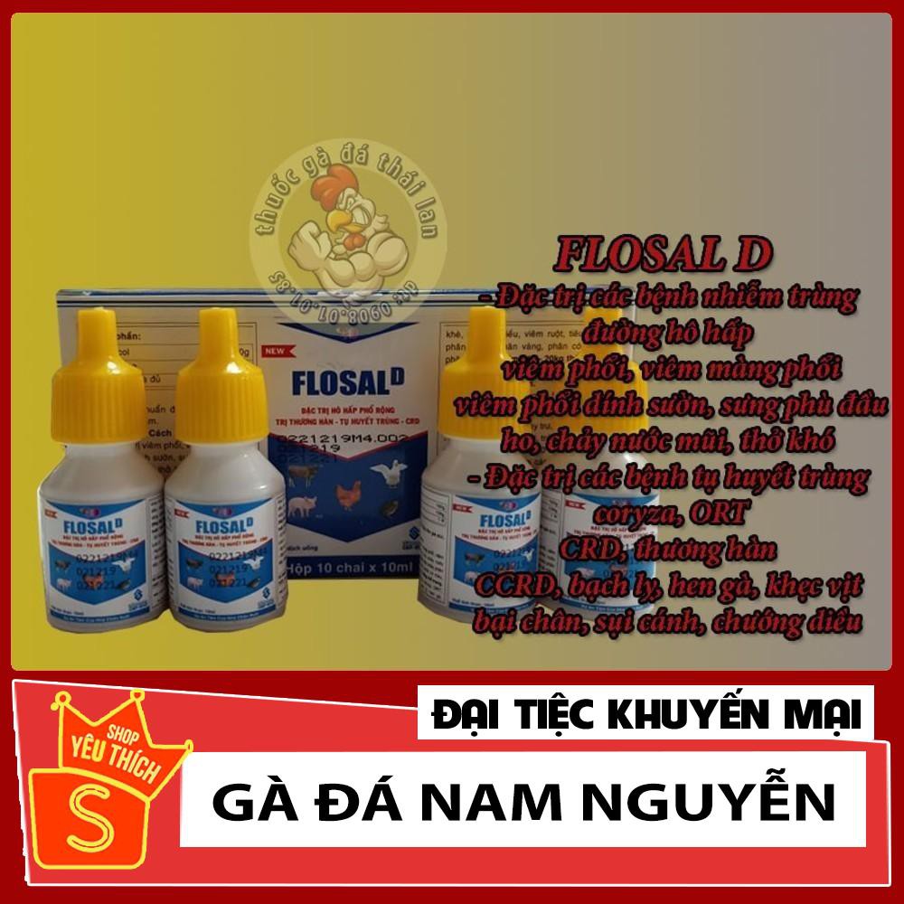 3 lọ Flosal D - khò khè - xỗ mũi [ THUỐC GÀ ĐÁ NAM NGUYỄN ]