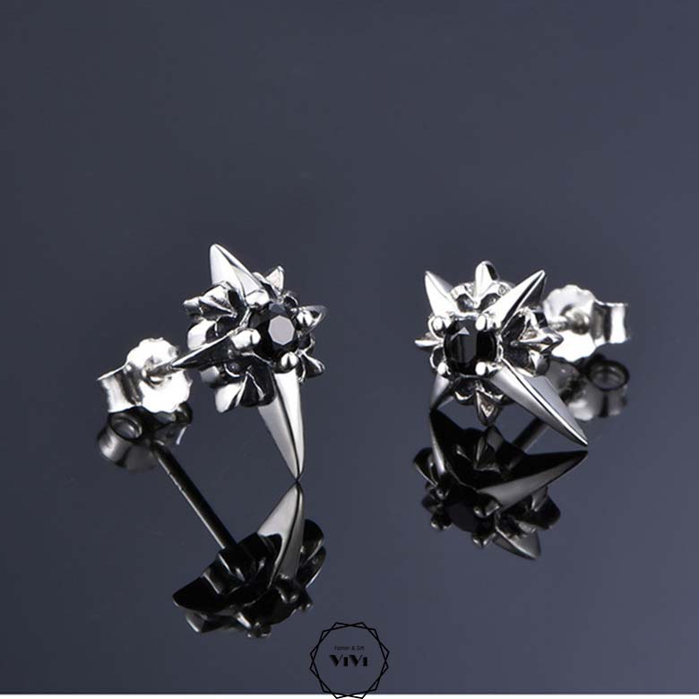 Bông tai Bạc 925 cao cấp ngôi sao bắc đẩu Polaris Luxury – khuyên tai ViVi_Gift