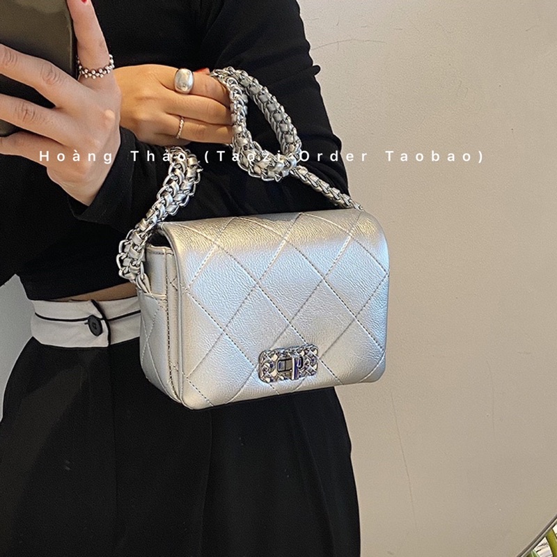 Túi đeo vai kẹp nách thiết kế dây xích lớn kiểu mới phong cách hàn