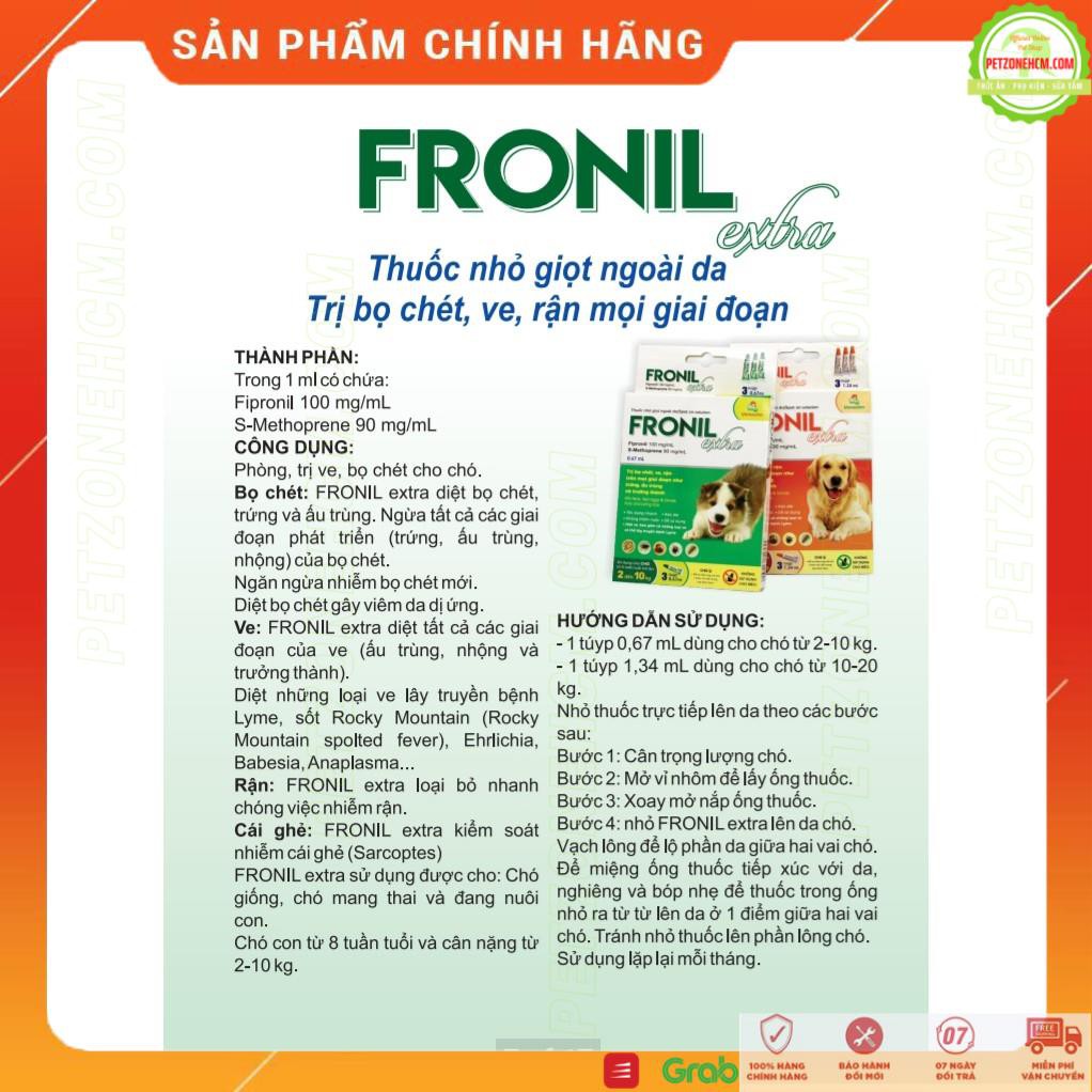 Nhỏ Gáy Fronil EXTRA diệt ve  diệt ve bọ chét cho chó Fronil Extra cao cấp chính hãng Vemedim