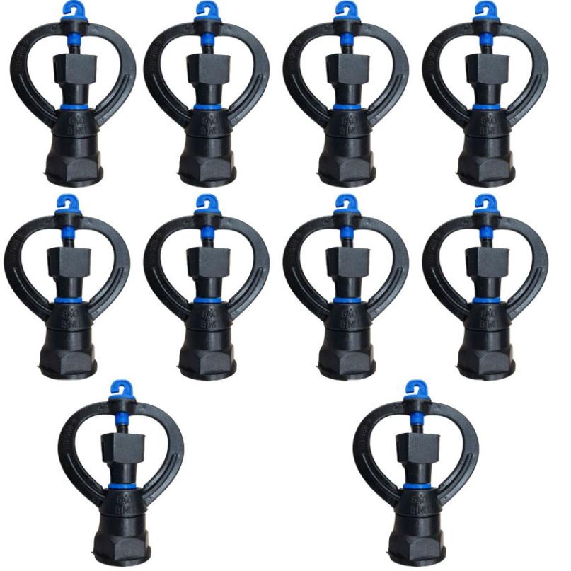 10 Béc tưới phun mưa xoay 360 độ ren trong 21/27 BB966 + mẫu mới có móc treo béc và dễ dàng tháo lắp vệ sinh béc