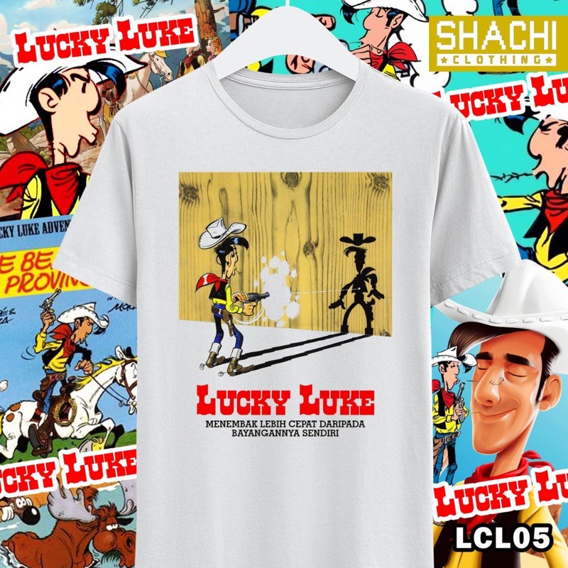 Áo Thun Họa Tiết Lucky Luke Old Comics Lcl05 - Premium Cá Tính