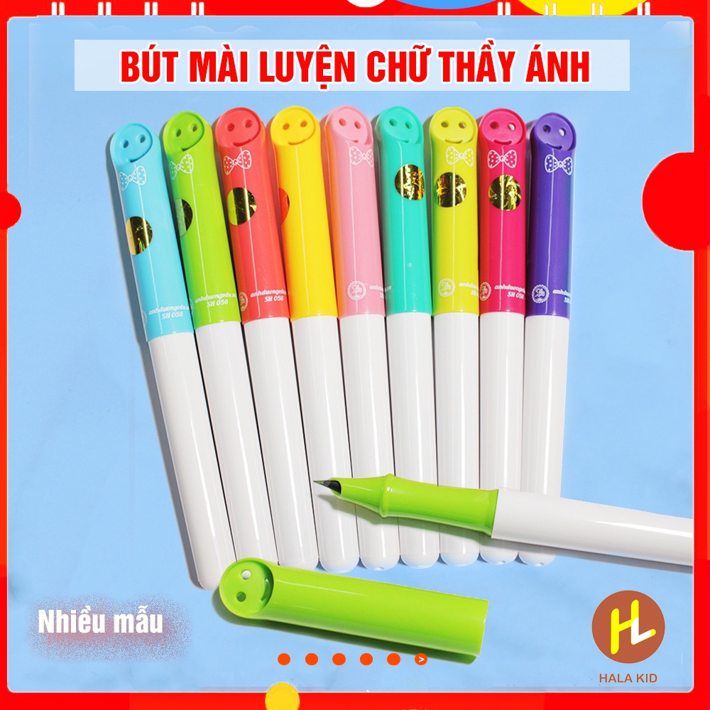 Bút máy luyện chữ Thầy Ánh MẶT CƯỜI tặng 1 Ống mực cho bé tập viết