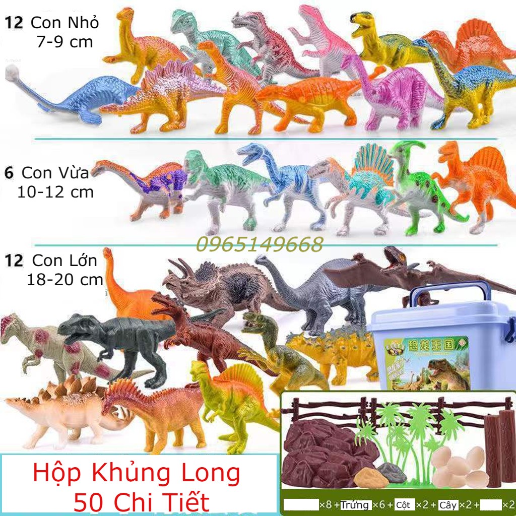 Bộ đồ chơi mô hình công viên khủng long cho bé - Đồ chơi mô hình các loại con vật nhựa cho bé trai bé gái