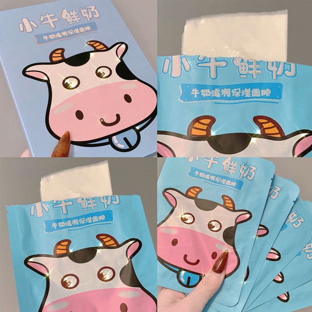 Mặt Nạ Bò Sữa QISE Calf Milk Mask Lụa, Trắng Da, Thu Nhỏ Lỗ Chân Lông, Làm Dịu Da, Dưỡng Ẩm Nhẹ Nhàng Chính Hãng