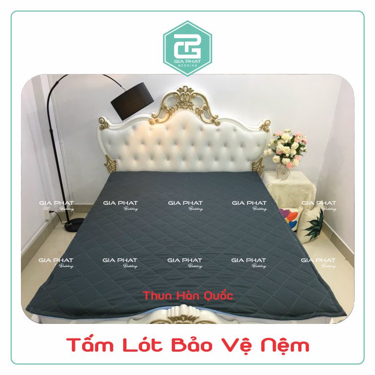 Tấm lót bảo vệ nệm chần bông kiêm chống thấm kháng khuẩn cao cấp GIA PHÁT Bedding, Toper