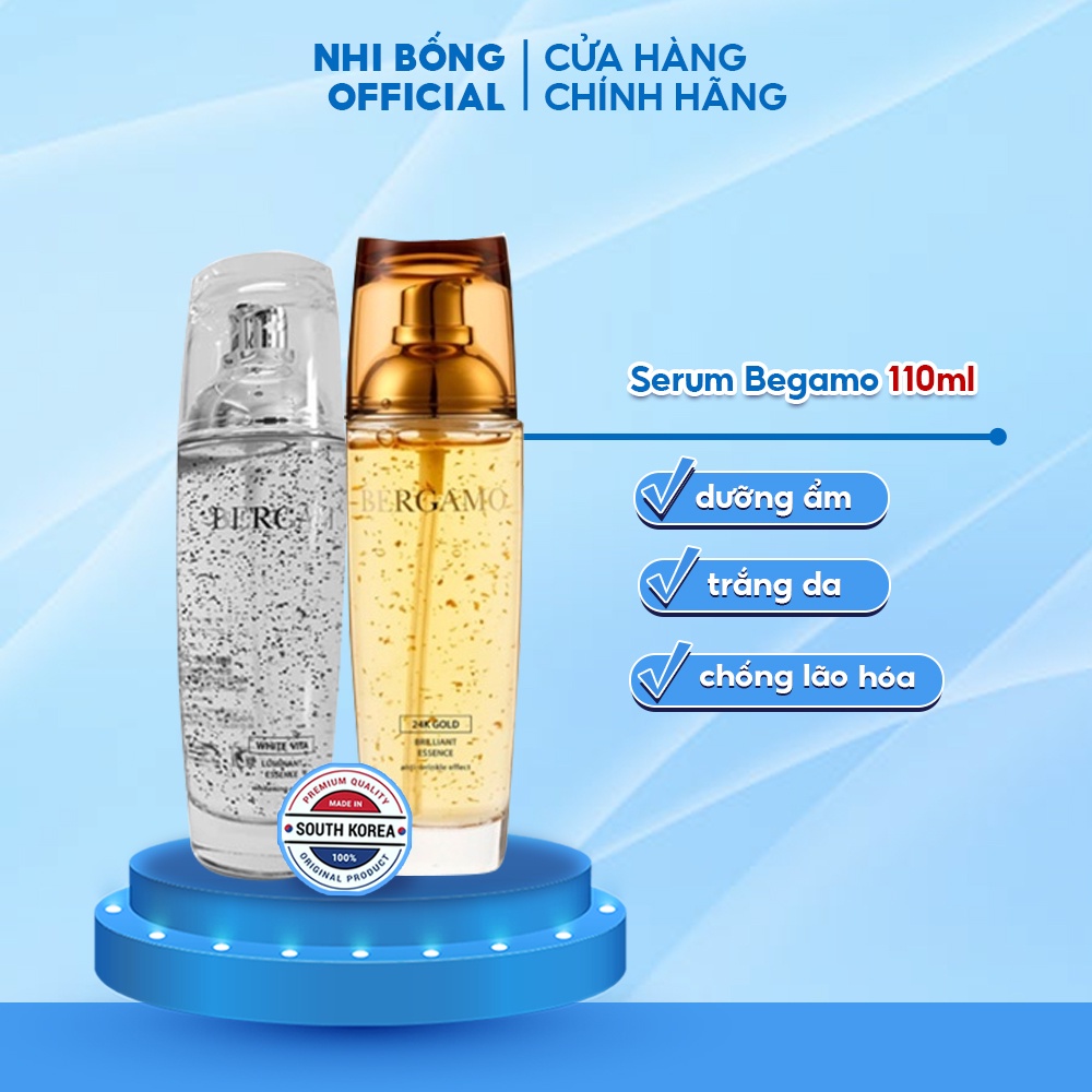 Serum Vàng 24k Dưỡng Trắng Da Dưỡng Ẩm Begamo Hàn Quốc Tinh Chất 24k Giúp Căng Bóng Da Chống Lão Hóa Mờ Thâm Nám 110ml