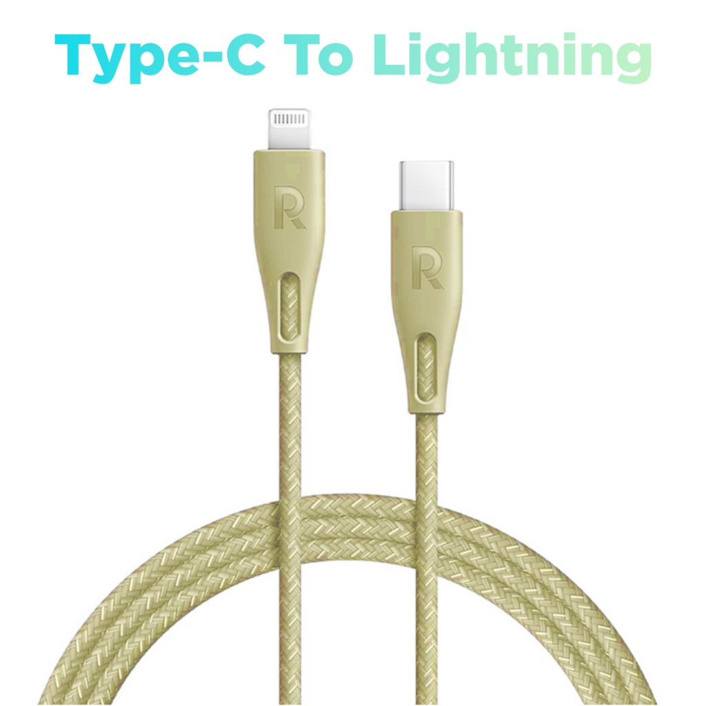 Dây Cáp Sạc Nhanh iPhone, iPad Đến 20W RAVPower RP-CB1005 USB Type C To Lightning, MFI C94, Dài 2m - Hàng Chính Hãng