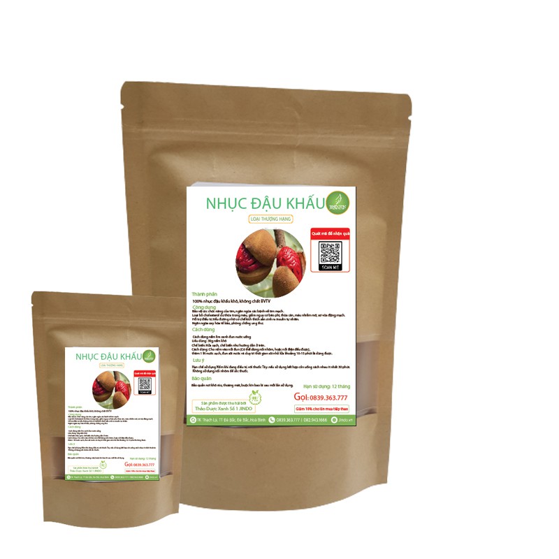 Nhục đậu khấu khô thượng hạng JINDO 1kg