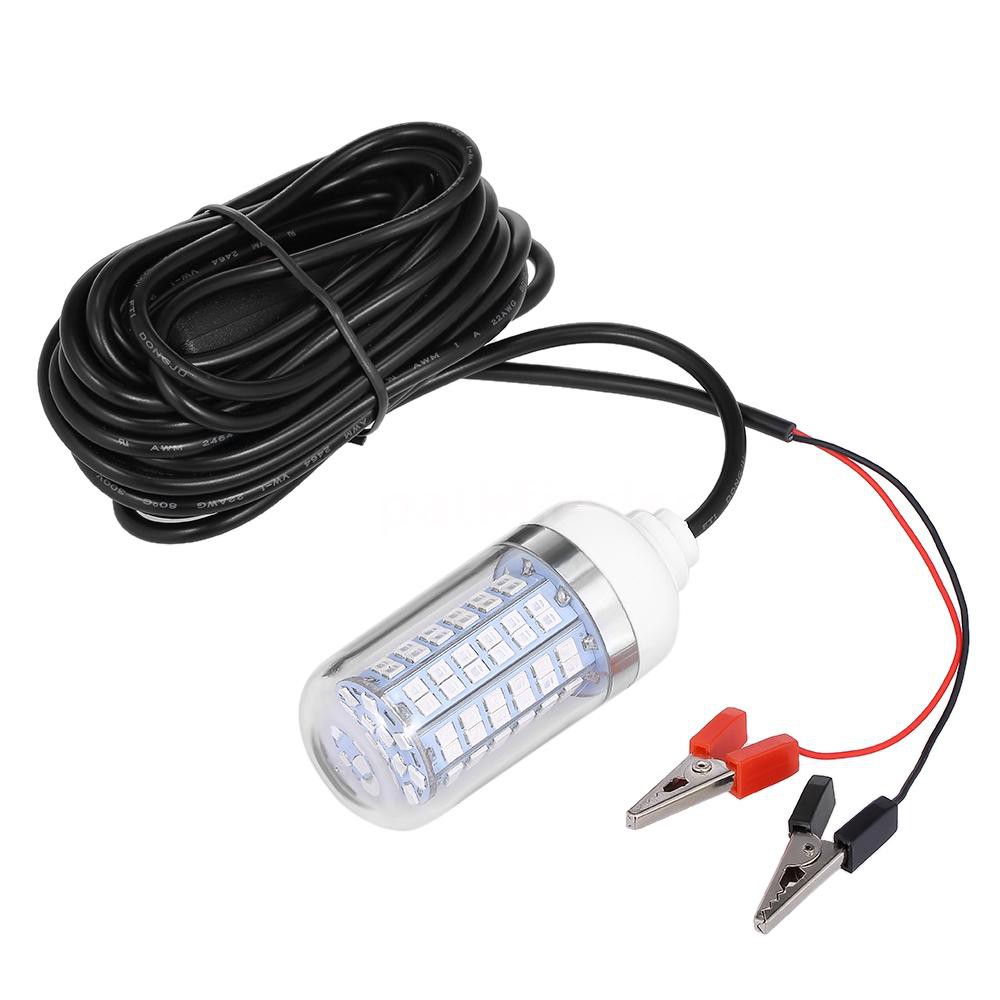 Đèn LED 12V 15W dùng dưới nước dùng để thu hút cá với dây điện 30ft và pin