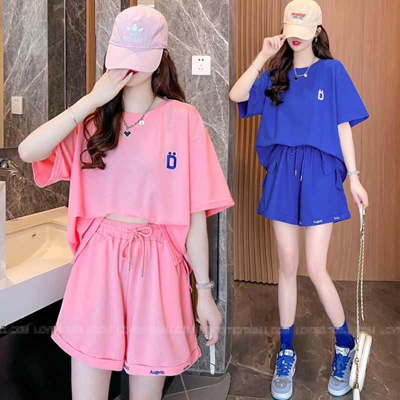 Set Đồ Thể Thao Ngắn Tay Form Rộng Thời Trang Năng Động Cho Nữ