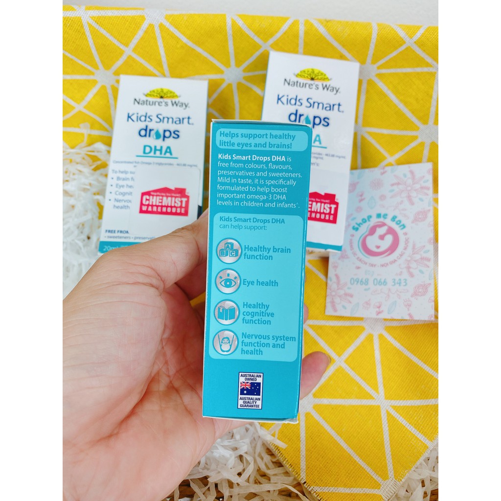 [Có Tem CHEMIST] DHA Nature’s Way Kids Smart dạng giọt Drops 20ml - Xuất xứ Úc