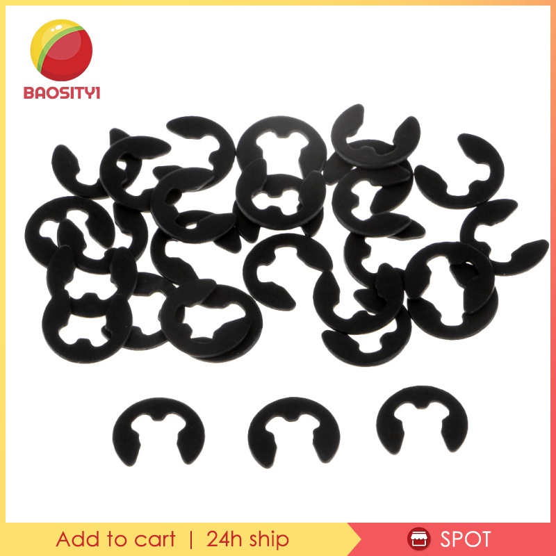 Bộ 30 Kẹp 02037 E-Clip 2.5mm Cho Mô Hình Xe Điều Khiển Từ Xa HSP 1 / 10