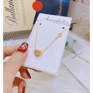 Dây chuyền titan tim khóa 520 (màu vàng) TT2706 - Không đen