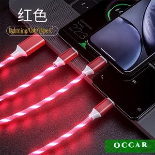 [FREESHIP] CÁP SẠC LED CHUẨN MICRO-USB, LIGHTNING, TYPE-C, 3IN1 ĐA NĂNG