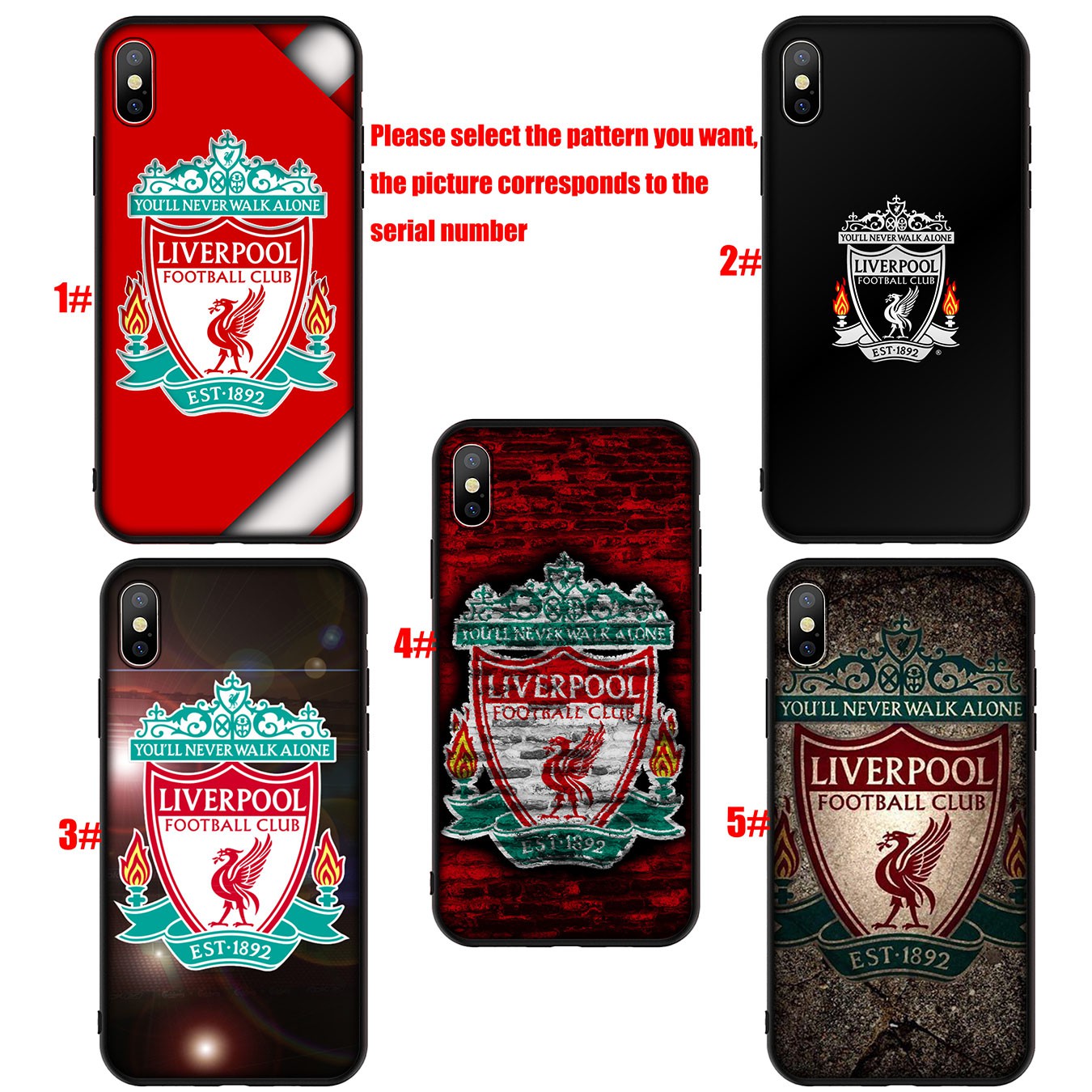 iPhone 12 Mini 11 Max Pro SE 2020 XR Phone Case Soft Silicone Casing logo Liverpool Football