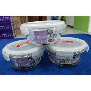 Bộ 3 hộp thủy tinh chịu nhiệt Lock&Lock 380ml