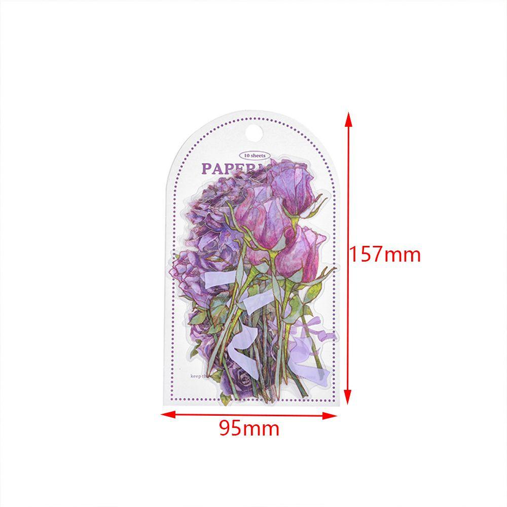 Túi 10 Sticker Trang Trí Hình Hoa Mẫu Mới