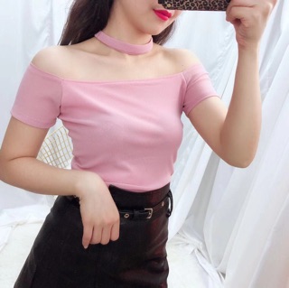 [Giá Hủy Diệt] Áo chocker thun lưới tôn dáng