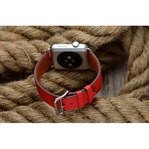 Dây Đeo Bằng Da Thật Cho Đồng Hồ Thông Minh Apple Watch Series 1 / 2 / 3 ( 38Mm / 42Mm )