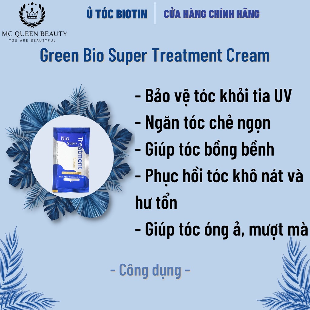 Ủ tóc Bio Super Treatment Thái Lan giúp tóc siêu mềm mượt, phục hồi hư tổn, kiểm soát dầu, kích mọc tóc - QUEEN BEAUTY