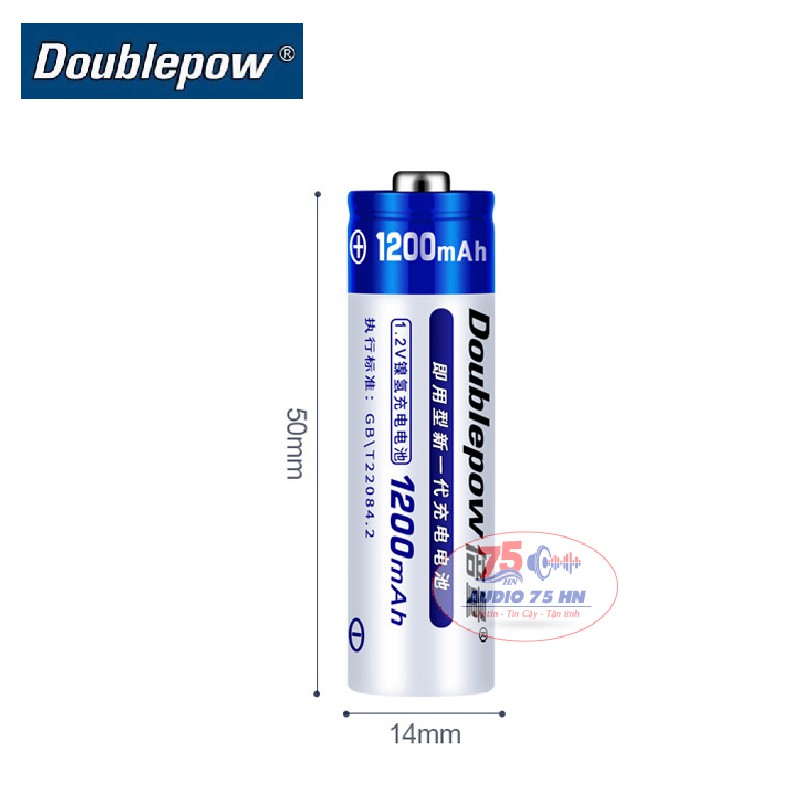 {Chính hãng} Bộ Sạc Pin Doublepow DP-B02 bán kèm 04 Pin Tiểu Sạc  Doublepow AA 1200mAh lắp MIC,máy đo huyết áp..